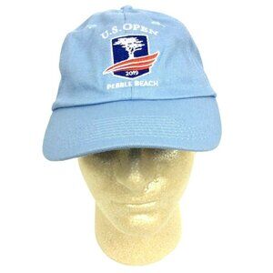 U.S. Open Pebble Beach 2019 Pale Blue Hat Cap Embroidered USGA Adjustable